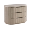 Bowery Hill Fluted Nightstand with USB Power Port in Light Oak