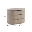Bowery Hill Fluted Nightstand with USB Power Port in Light Oak