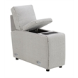 Bowery Hill Modular Console with Wireless Charging in Gray Sherpa