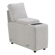 Bowery Hill Modular Console with Wireless Charging in Gray Sherpa