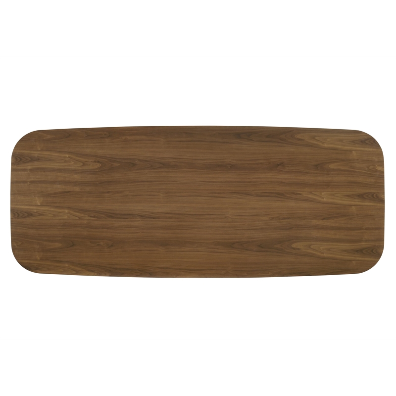 Bowery Hill Dining Table with Double Pedestal Base in Dark Walnut