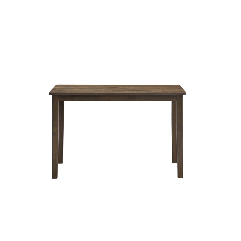Bowery Hill Solid Rubber Wood Drop Leaf Dining Table in Rich Walnut