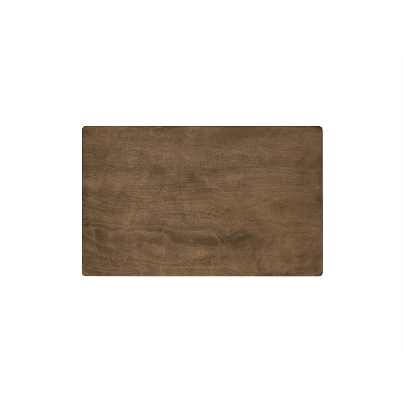 Bowery Hill Solid Rubber Wood Drop Leaf Dining Table in Rich Walnut