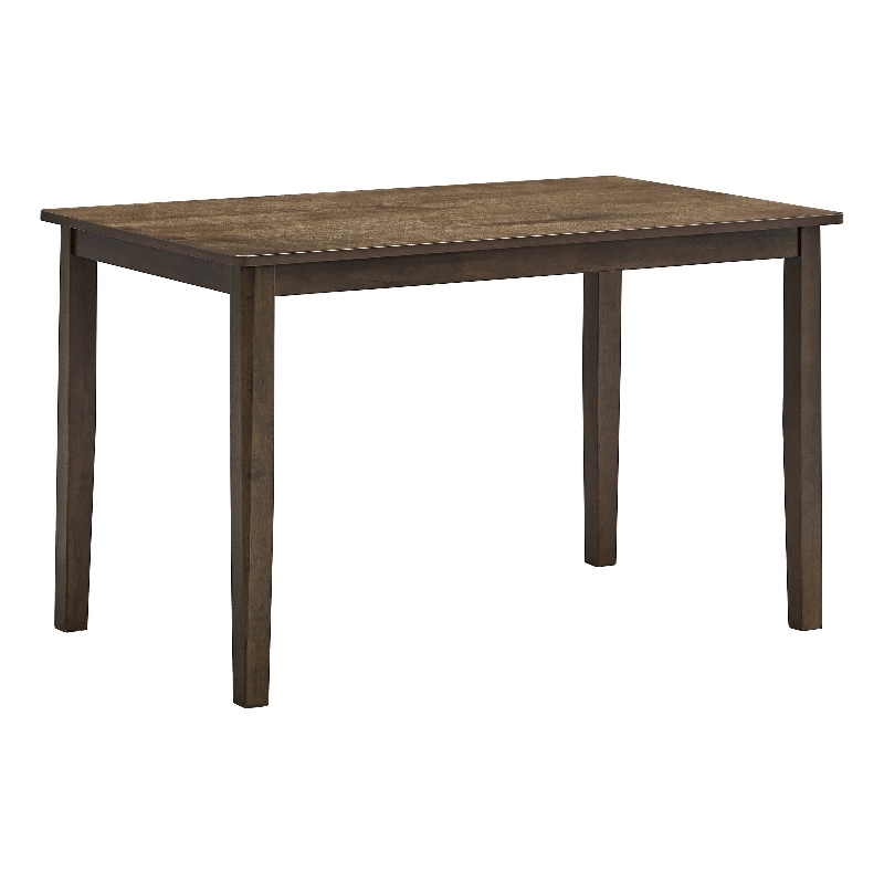 Bowery Hill Solid Rubber Wood Drop Leaf Dining Table in Rich Walnut