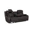 Bowery Hill Power Motion Reclining Sofa in Dark Gray Microfiber