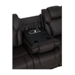 Bowery Hill Power Motion Reclining Sofa in Dark Gray Microfiber