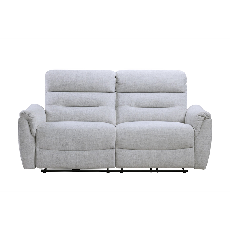Bowery Hill Power Motion Sofa with USB Port in Gray Chenille