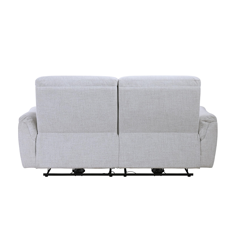 Bowery Hill Power Motion Sofa with USB Port in Gray Chenille