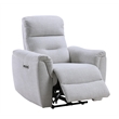 Bowery Hill Power Motion Recliner with USB Port in Gray Chenille