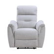 Bowery Hill Power Motion Recliner with USB Port in Gray Chenille