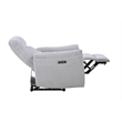 Bowery Hill Power Motion Recliner with USB Port in Gray Chenille