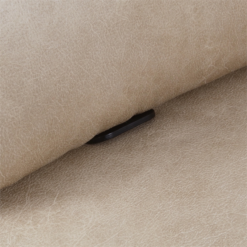 Bowery Hill Reclining Motion Sofa in Dark Beige Polish Microfiber