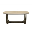 Bowery Hill Dining Table with Ceramic Top in Ceramic and Walnut