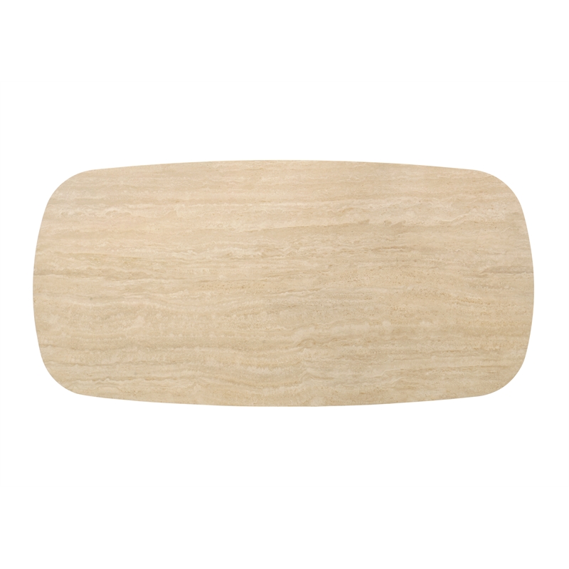 Bowery Hill Dining Table with Ceramic Top in Ceramic and Walnut