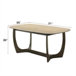 Bowery Hill Dining Table with Ceramic Top in Ceramic and Walnut