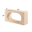 Bowery Hill Geometric Console Table with Hollow Center in Travertine Stone