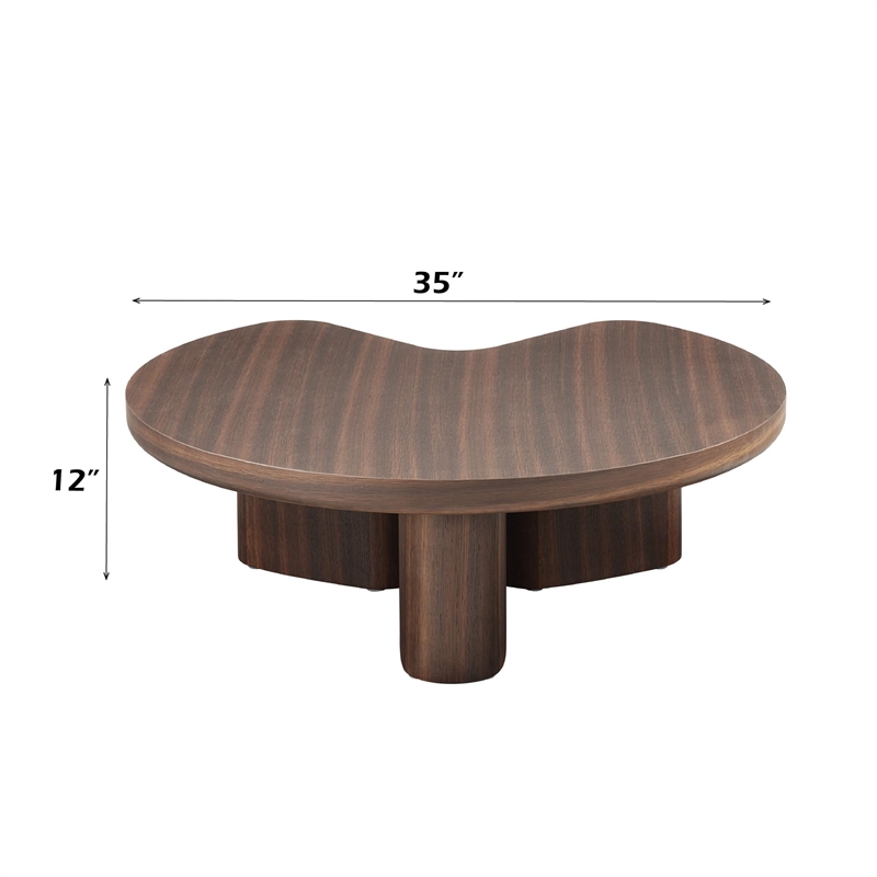 Bowery Hill Coffee Table in Smoked Oak and Light Gray High Gloss