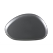 Bowery Hill Pebble-Style Coffee Table with Rounded Edges in Gray High Gloss