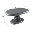 Bowery Hill End Table with Rounded Safety Edges in Gray High Gloss