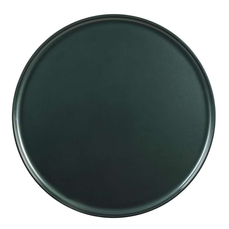 Bowery Hill Coffee Table with Tray Edge in Blackish Green and Smoked Oak
