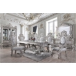 Bowery Hill Rectangular Wall Mirror with Scrollwork in Antique Platinum