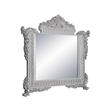 Bowery Hill Rectangular Wall Mirror with Scrollwork in Antique Platinum