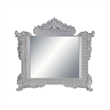 Bowery Hill Rectangular Wall Mirror with Scrollwork in Antique Platinum