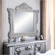 Bowery Hill Rectangular Wall Mirror with Scrollwork in Antique Platinum