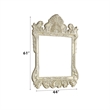 Bowery Hill Rectangular Wall Mirror with Scrollwork in Champagne Silver