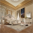 Bowery Hill Rectangular Wall Mirror with Scrollwork in Champagne Silver