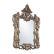 Bowery Hill Rectangular Wall Mirror with Scrollwork in Brown and Gold