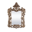 Bowery Hill Rectangular Wall Mirror with Scrollwork in Brown and Gold