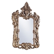 Bowery Hill Rectangular Wall Mirror with Scrollwork in Brown and Gold