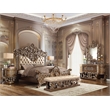 Bowery Hill Rectangular Wall Mirror with Scrollwork in Brown and Gold