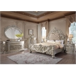 Bowery Hill Rococo Nightstand with Felt-Lined Drawers in Antique Gold