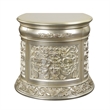 Bowery Hill Rococo Nightstand with Felt-Lined Drawers in Antique Gold