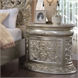 Bowery Hill Rococo Nightstand with Felt-Lined Drawers in Antique Gold