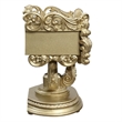 Bowery Hill Rococo Nightstand with Felt-Lined Drawers in Gold