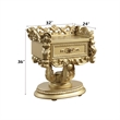 Bowery Hill Rococo Nightstand with Felt-Lined Drawers in Gold