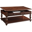 Bowery Hill Coffee Table with Lift Top and Bottom Shelf in Walnut