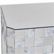 Bowery Hill Rectangular Console Table with Mirrored Finish and Tapered Legs
