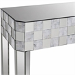 Bowery Hill Rectangular Console Table with Mirrored Finish and Tapered Legs