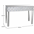 Bowery Hill Rectangular Console Table with Mirrored Finish and Tapered Legs
