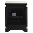 Bowery Hill LED Electric Fireplace with Touch Timer in Mirrored Finish