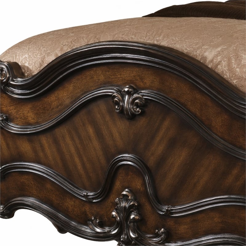 Bowery Hill California King Wooden Panel Bed in Cherry Oak