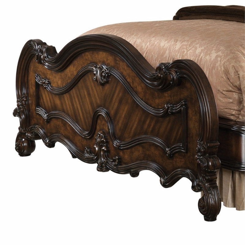 Bowery Hill California King Wooden Panel Bed in Cherry Oak