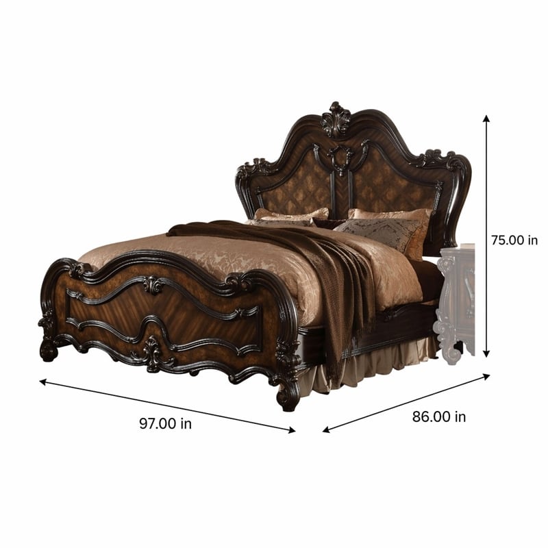 Bowery Hill California King Wooden Panel Bed in Cherry Oak