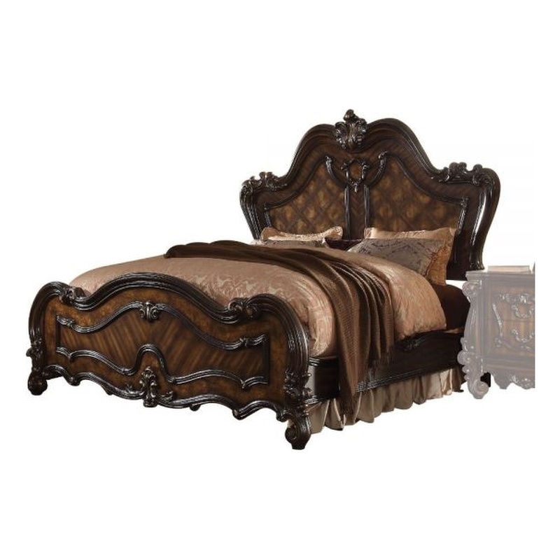 Bowery Hill California King Wooden Panel Bed in Cherry Oak