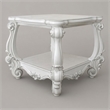 Bowery Hill Square End Table with Scrolled Legs and Lower Shelf