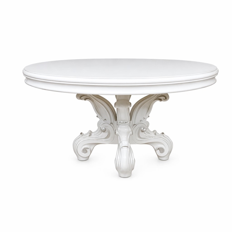 Bowery Hill Round Pedestal Dining Table with Decorative Base
